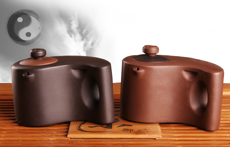 太極陰陽紫砂壺，創(chuàng)意格紫砂壺